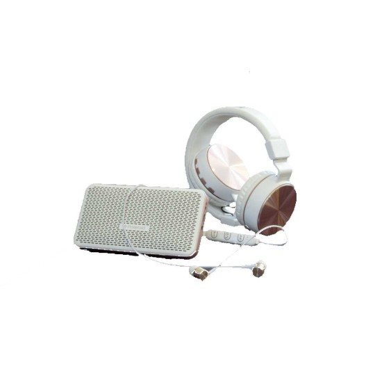  Wireless Audio Kit Bluetooth Headphones, Bluetooth Earbuds, Bluetooth Speaker (White)
