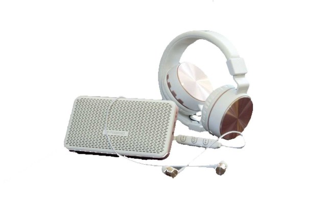 Wireless Audio Kit Bluetooth Headphones, Bluetooth Earbuds, Bluetooth Speaker (White)