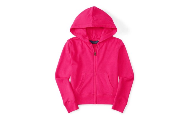 Polo Ralph Lauren® Girls’ 2T Terry Full Zip Hoodie (Pink)