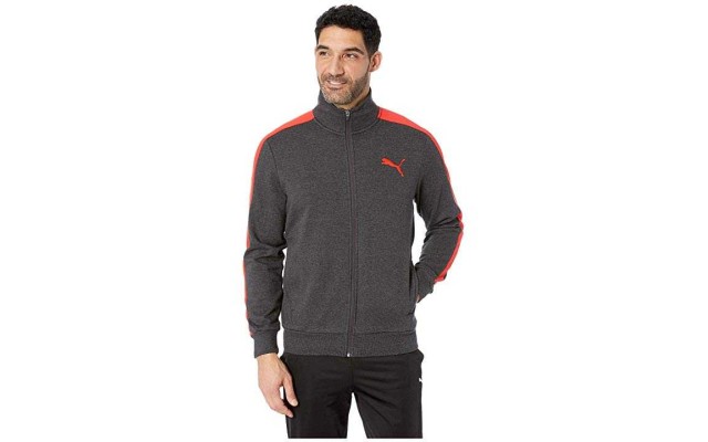  Men’s P48 Core Track Jacket (Gray, XXL)