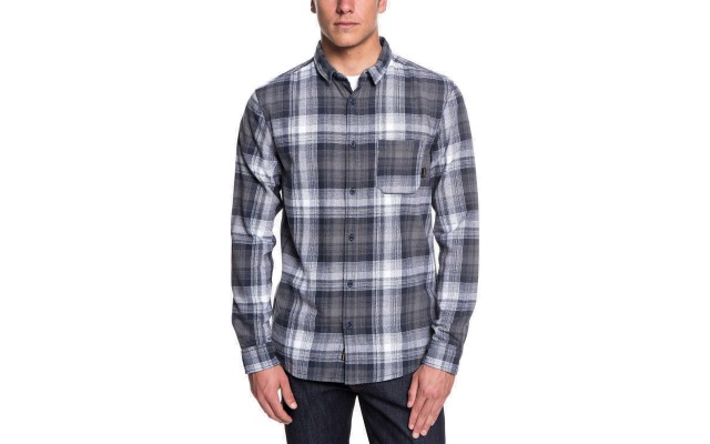  Men’s Fatherfly Plaid Shirt (Blue Night Fatherfly Check, XL)