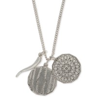 R.t. James Silver-Tone Triple Pendant Necklace – Silver
