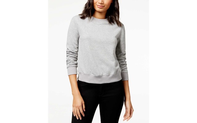 Rachel  Crisscross-Back Sweatshirt (Gray, XL)