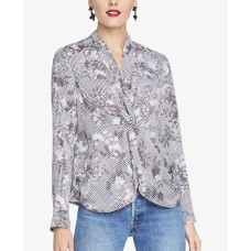 RACHEL Rachel Roy Twisted Top (Gray, 6)