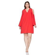 Rachel Rachel Roy Women's Curvy Plus Cold-Shoulder Shift Dress