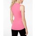  Cross-Front Keyhole Top (Vivid Pink, XXL)