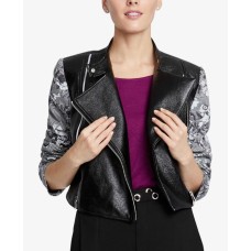 Rachel Roy Woman’S Charlie Moto Jacket (Gray,XS)