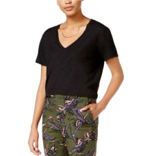 Rachel Roy Womens Escapist Basic T-Shirt  (Black, XS)