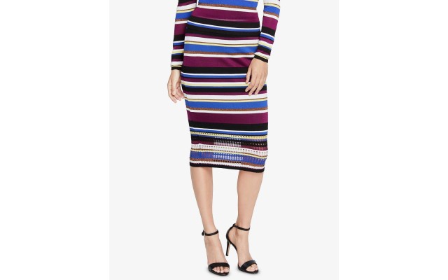  Womens Sweater Striped Pencil Skirts