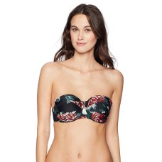 Rachel Roy Women’s Swim Bra Top with Molded Underwire (Secret Garden Black, XS)
