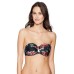  Women’s Swim Bra Top with Molded Underwire (Secret Garden Black, XS)