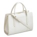  Liverpool Street Zip-top Chalk Leather Tote