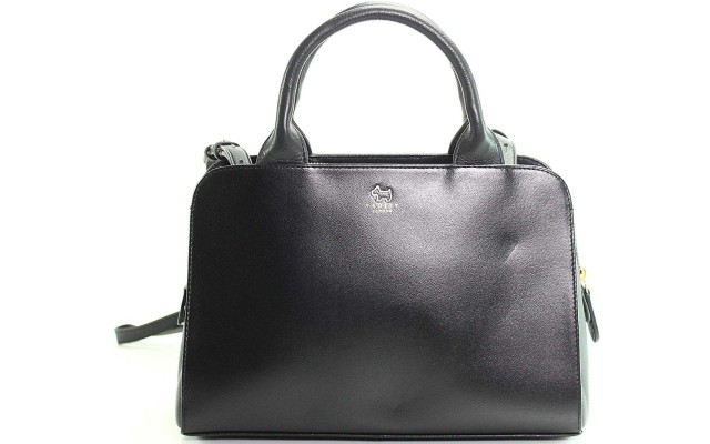 Millbank Leather Handbag Satchel (Black)