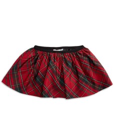 Ralph Lauren Baby Girls Plaid Pull-On Skirt, Red Plaid, Size 3 Months