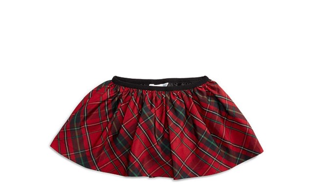 Ralph Lauren Baby Girls Plaid Pull-On Skirt, Red Plaid, Size 3 Months