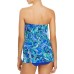  Flyaway One-Piece Bandeau Swimsuit (Blue, 6)
