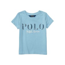 Ralph Lauren Graphic-Print Cotton T-Shirt (Bolivian Blue 2/2T)