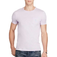 Ralph Lauren Jersey Pocket Crew Neck T-Shirt (Purple, S)