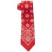 Ralph Lauren Men’s Bandana Tie (Red, 3” wide)