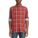  Men’s Big & Tall Classic Fit Double-Faced Cotton Shirt (Plaid Red, 2XLT)