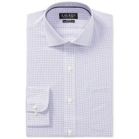 Ralph Lauren Men’s Dress Shirt (Pink/Blue, 17.5×36/37)