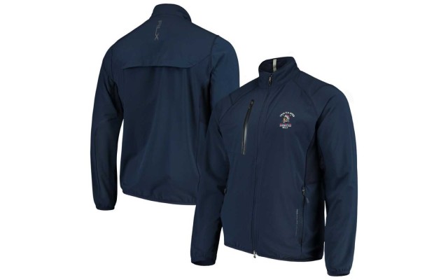Ralph Lauren Mens Par Windbreaker Four-Way Stretch Jacket (Navy, XXL)