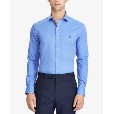 Ralph Lauren Men’s Slim-Fit Non-Iron Shirt (Blue, XXL)