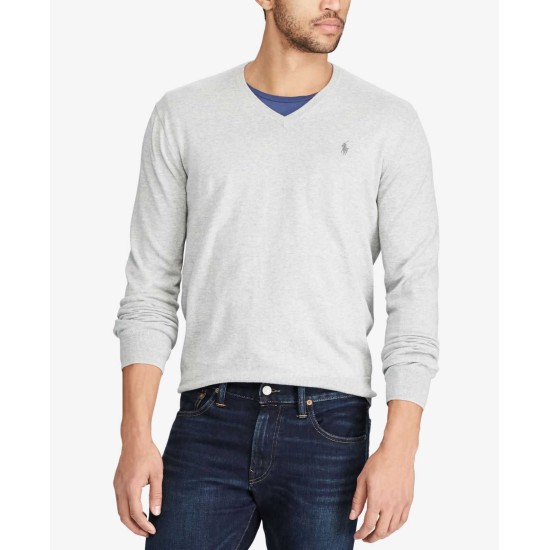  Men’s V-Neck Sweater (Andover Heather, L)