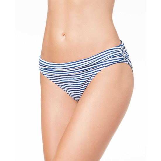  – Painterly Stripe Banded Hipster Women’s Swimwear (Natural, 4)