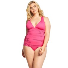 Ralph Lauren Swimsuit Twist Back (Pastel Pink, 18W)