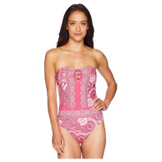 Ralph Lauren Women’s Aegean Paisley Bandeau One-Piece Swimsuit