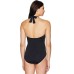 Ralph Lauren Women's Beach Club Solids Cocktail Halter One-Piece Swimsuit