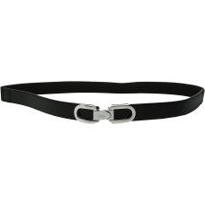 Ralph Lauren Womens Lexington Interlocking Stretch Belt (XL, Black)