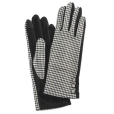 Ralph Lauren Womens Printed Touch Gloves (Black/White, XL)