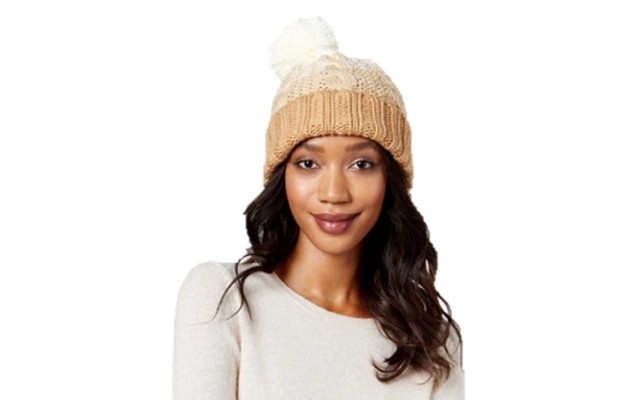 Women's Colorblock Cable Knit Beanie Hats