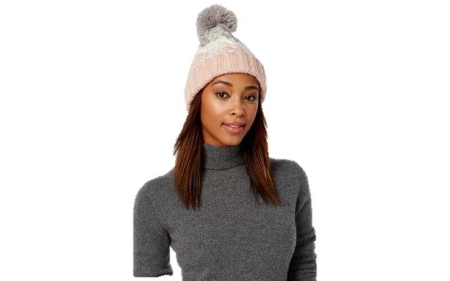  Women's Colorblock Cable Knit Beanie Hats