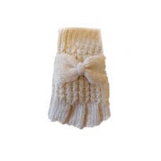 Rampage Womens Metallic Fingerless Texting Gloves Ivory, One Size