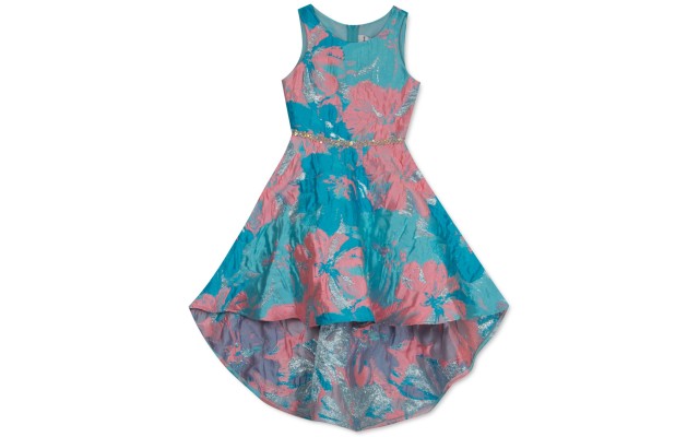  Big Girls High-Low Brocade Dresses