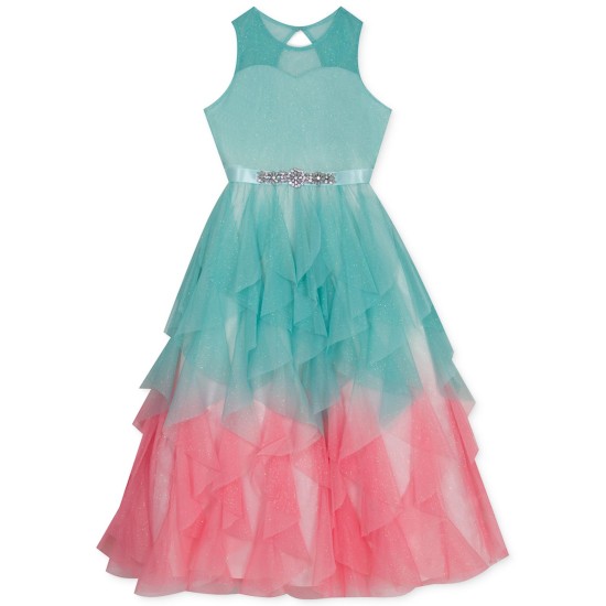  Big Girls Ombre Cascading Tulle Gown (16)