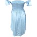  Women's  Off-The-Shoulder Ruffled Cover-Up Dress Swimsuit