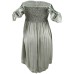  Women's  Off-The-Shoulder Ruffled Cover-Up Dress Swimsuit