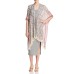  Jasmine Floral Print Ruana	(White, One Size)