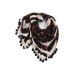  Pressed Flowers Scarf (One Size, Black)