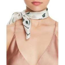 Rebecca Minkoff Vertical Paisley Bandana Silk Scarf (White, One Size)