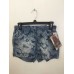  Gir's Juniors’ Printed Drawstring-Waist Beach Shorts, Indigo Blue, Large