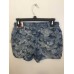  Gir's Juniors’ Printed Drawstring-Waist Beach Shorts, Indigo Blue, Large