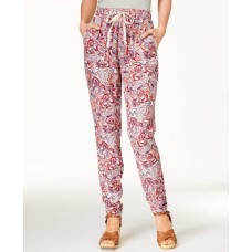 Rewash Juniors’ Printed Ruched-Hem Soft Pants
