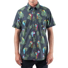 Rip Curl Men’s Bender Regular-Fit Reverse Floral-Print Shirt (Charcoal, XL)