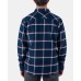  Men’s Coffs Regular-Fit Plaid Flannel Shirt (Navy, Medium S/S)