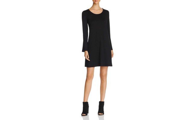  A-Line Mini Dress (Black, S)